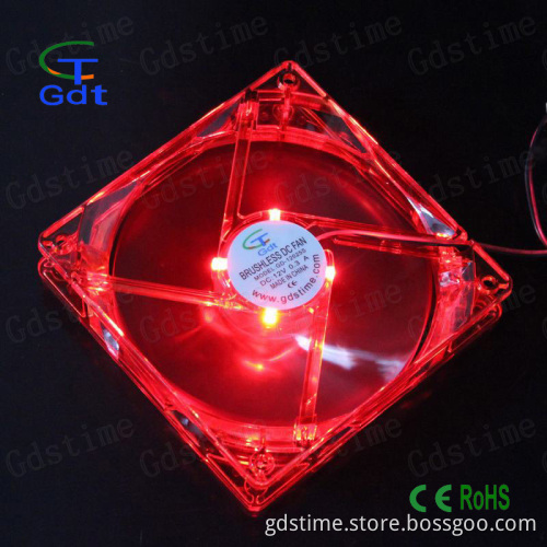 Transparent 12V 4.72" 120x120x25mm Computer Led Case PC Cooling Fan